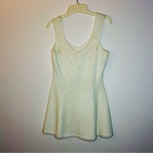 Elegant Cream Knit Dress